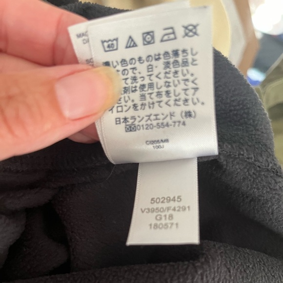 Lands End black half zip fleece pullover, Women’s Size Small 6-8 - Picture 6 of 6